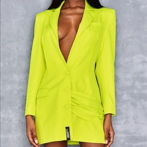 MISTRESS ROCKS NEON GREEN BLAZER DRESS BRAND NEW
